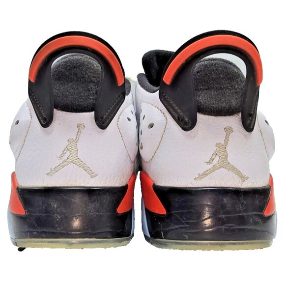 Nike Air Jordan 6 Low White Infrared Leather, Size 8 Black Red, DV1376-106 main image 4